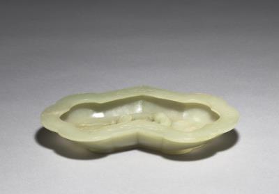 图片[2]-Jade brush washer with chime and paired fish pattern symbolizing a superabundance of auspicious happiness, Qing dynasty (1644-1911)-China Archive